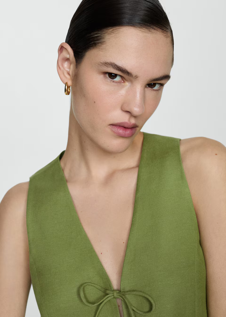 Gilet with tie closure -  Women | Mango United Kingdom | MANGO (UK)