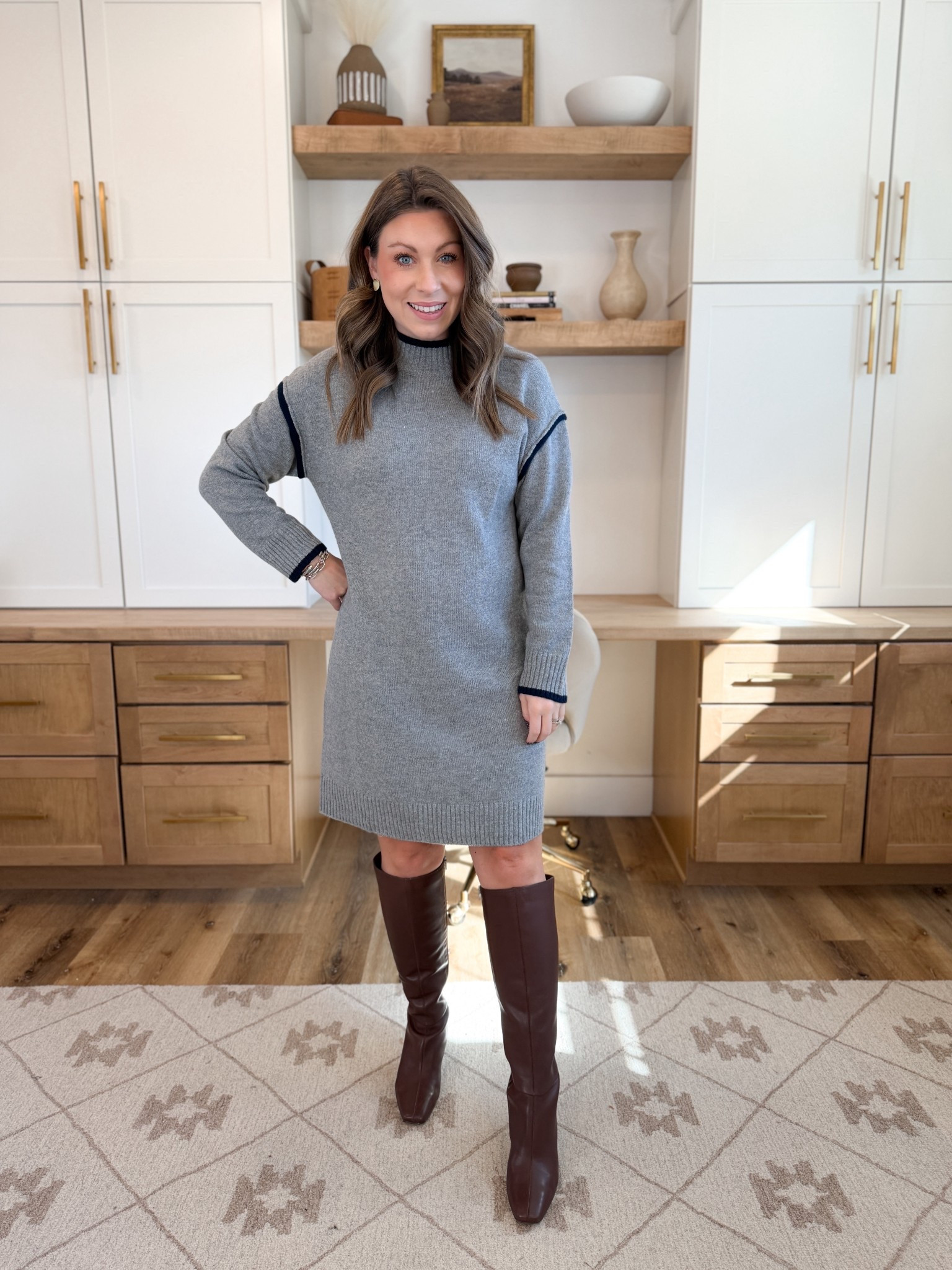 Walmart sweater dress that is buffet and bump friendly! Super soft and cozy for the holidays! 

#LTKootd #LTKHoliday #LTKU