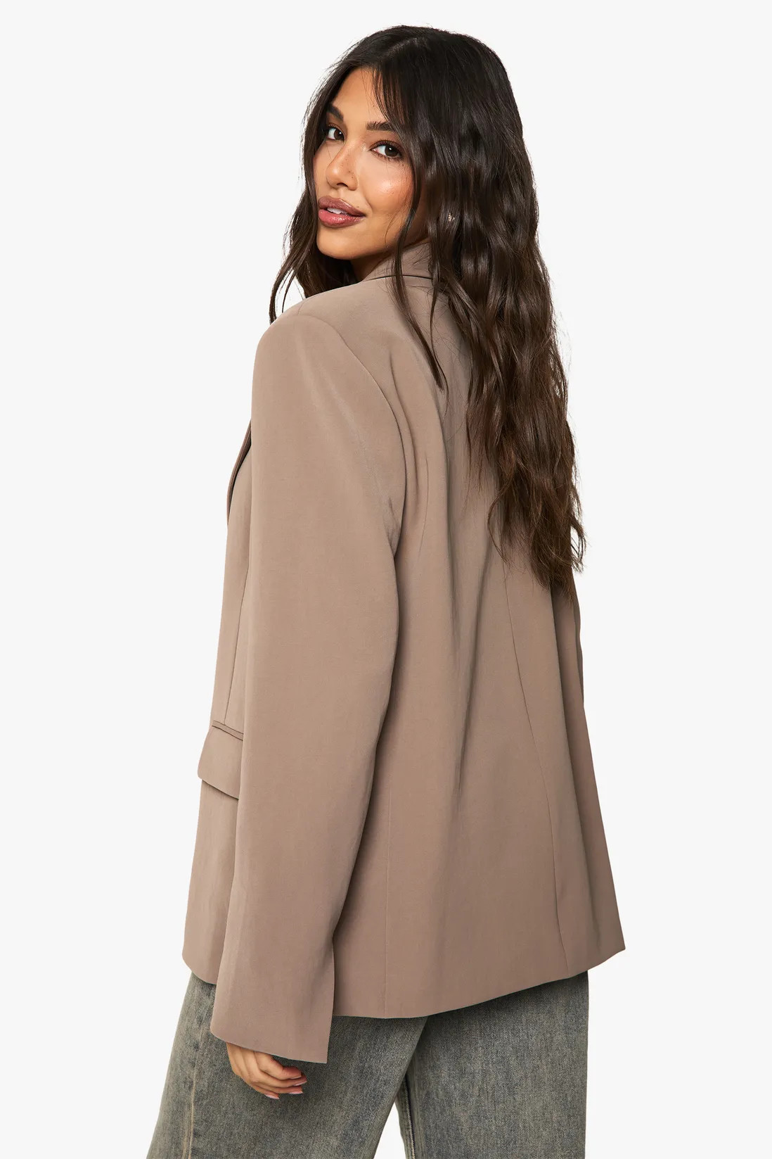 Tailored Woven Single Breast Blazer | Boohoo.com (UK & IE)