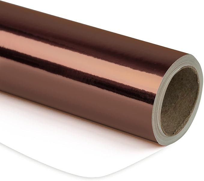 RUSPEPA Chocolate Brown Metallic Wrapping Paper - Solid Color Matte Paper Perfect for Wedding, Bi... | Amazon (US)