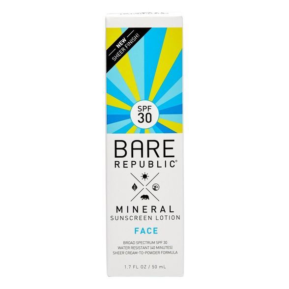 Bare Republic Mineral Face Sunscreen Lotion - SPF 30 - 1.7 fl oz | Target