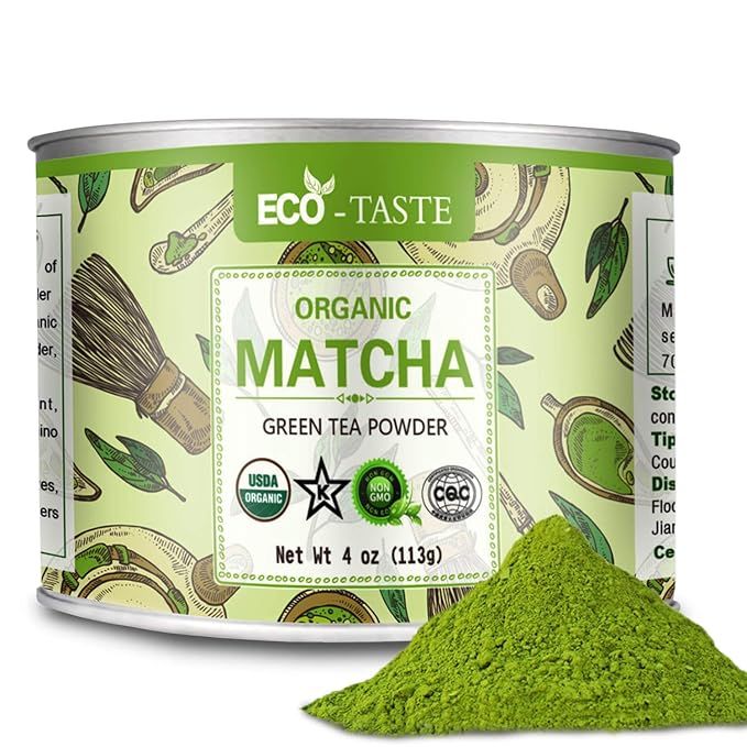 Organic Matcha Green Tea Powder-USDA Organic Certified, 4oz(113g) Tin, 100% Natural & Pure, Cerem... | Amazon (US)