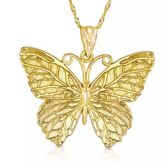 Gold Butterfly Necklace Simple … curated on LTK