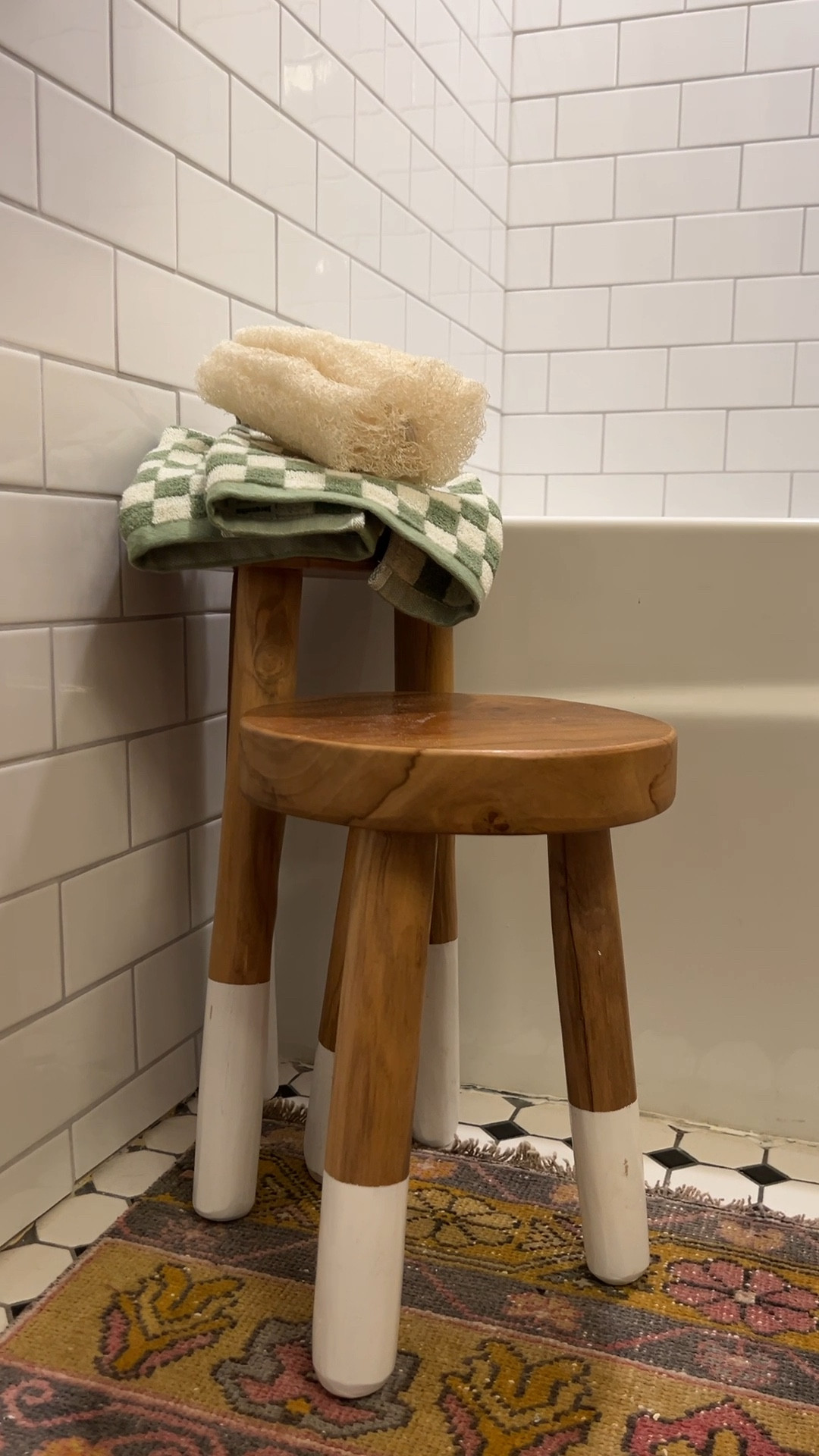These Serena & Lily stools have a near perfect twin on Amazon 🫢🫨 bathroom stoosl. Nesting stools. Bathroom decor.

#LTKfindsunder50 #LTKhome #LTKVideo
