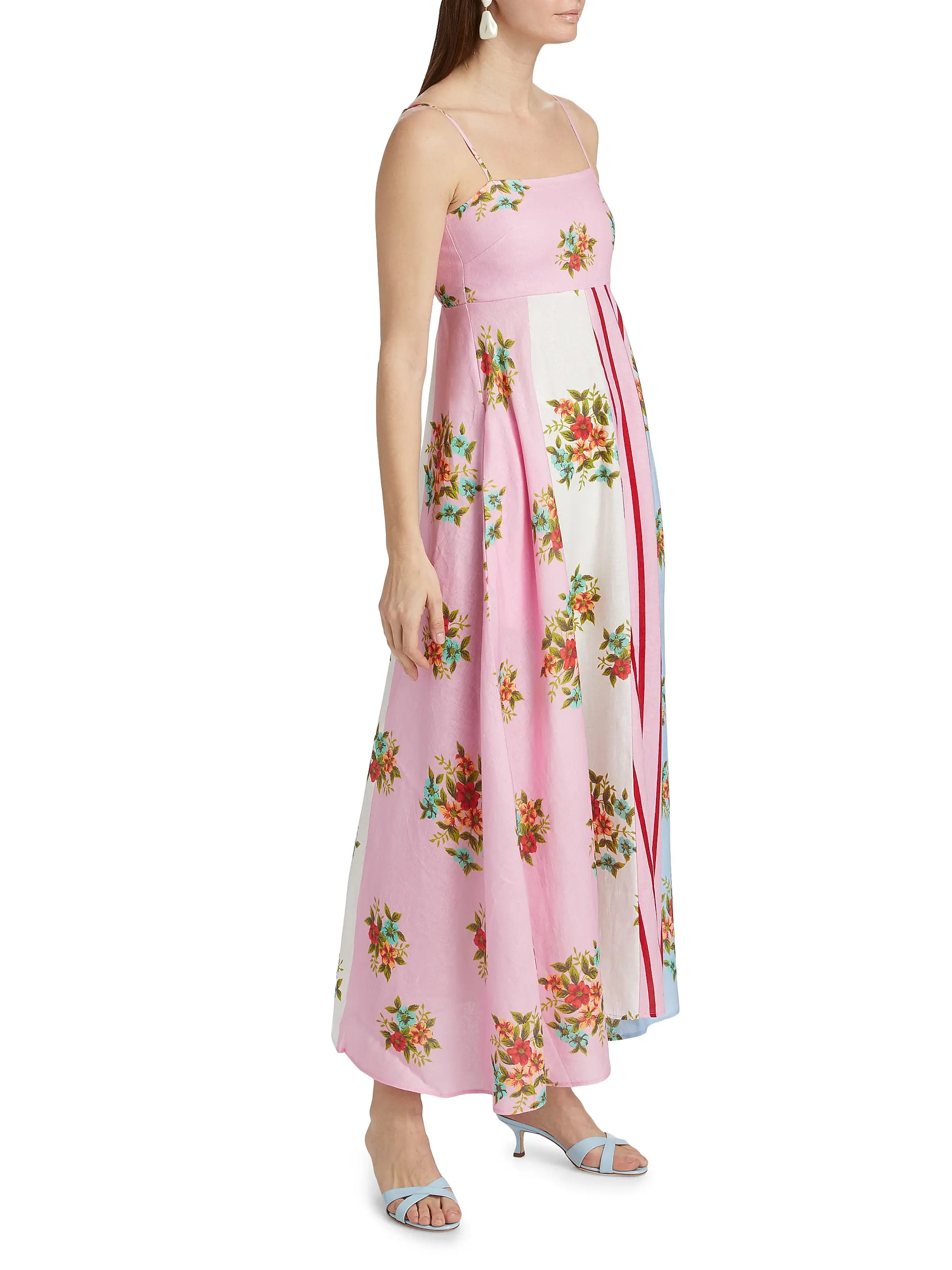 Lucille Belted Floral Linen Shirtdress | Saks Fifth Avenue