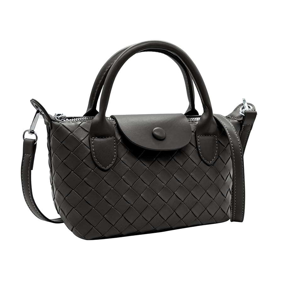 Long Keeper Mini Crossbody Bag for Women Vegan Leather Small Braided Tote Bag Satchel Handbag and... | Amazon (US)