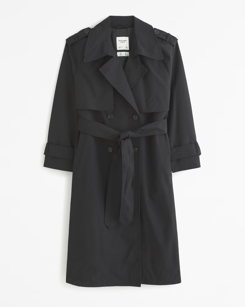 Oversized Nylon Trench Coat | Abercrombie & Fitch (US)