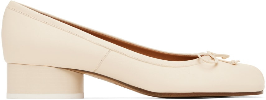 White Tabi Ballerina Heels | SSENSE