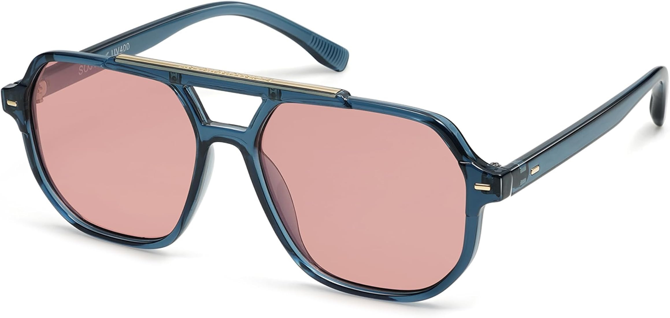 SOJOS Retro Trendy Aviator Polarized Sunglasses Men Women Vintage 70s Square Stylish Frame Sun Gl... | Amazon (US)