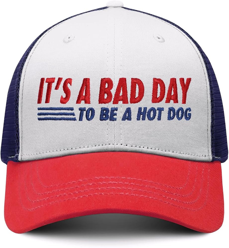 It's A Bad Day to Be A Hotdog Trucker Hat Funny BBQ Embroidered Baseball Cap for Men Women | Amazon (US)