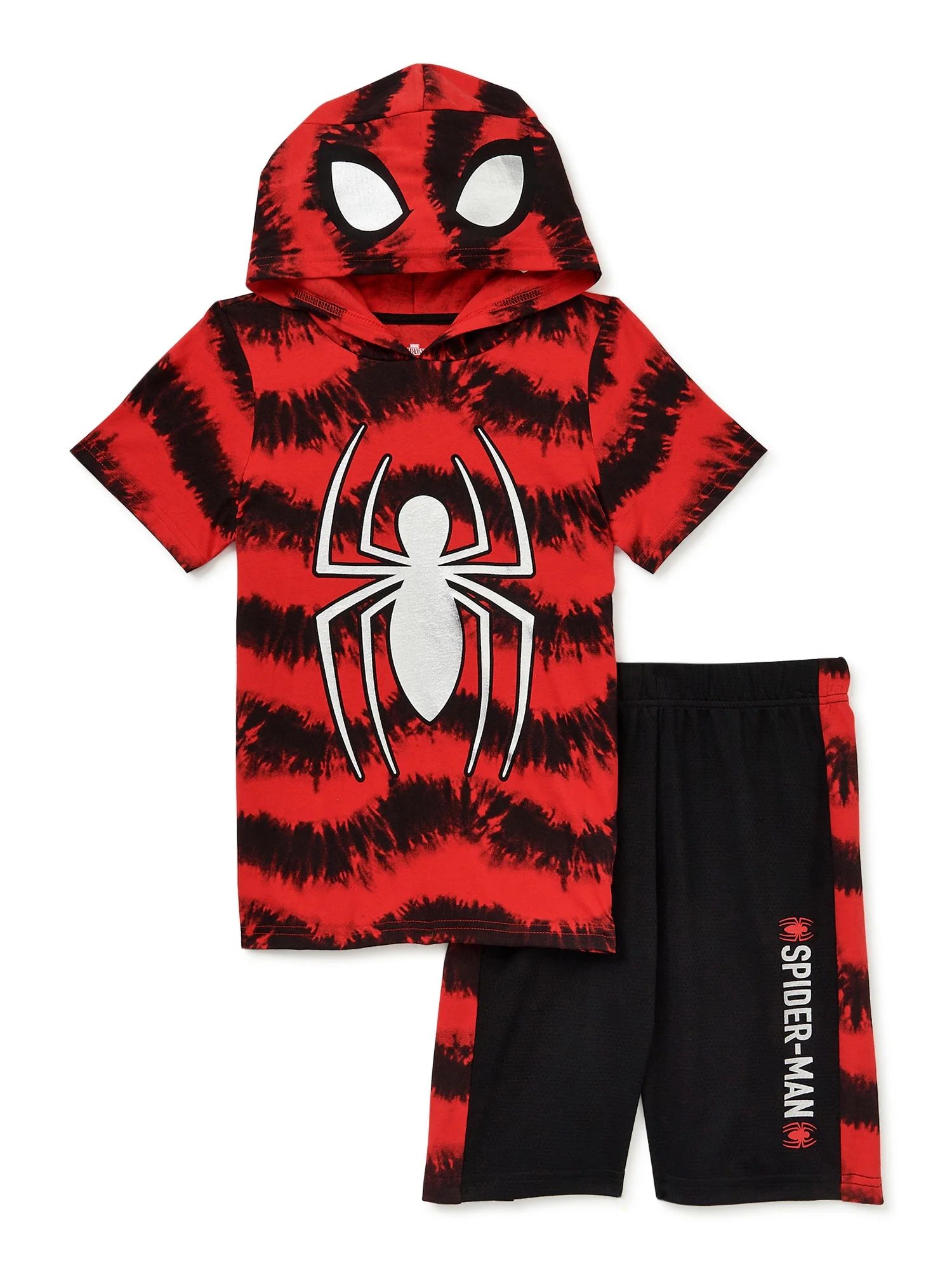 Spiderman Boys Cosplay Hooded Top & Shorts, 2-Piece Outfit Set, Sizes 4-10 | Walmart (US)