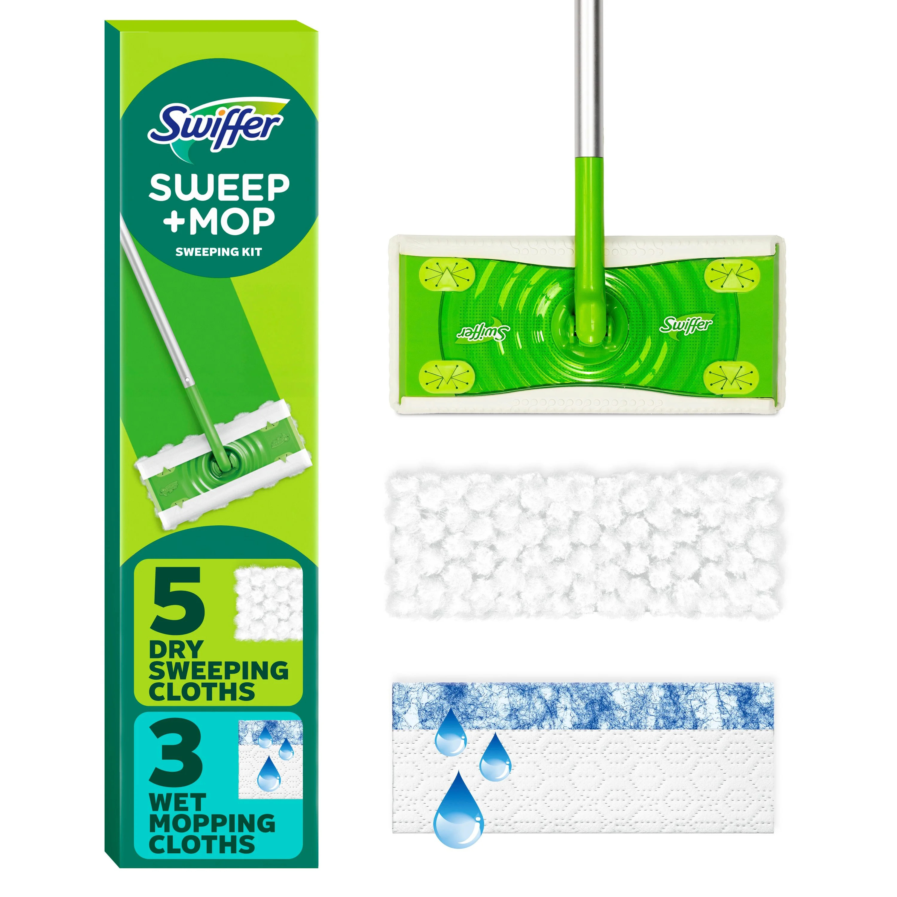 Swiffer Sweep and Mop 2-in-1 Dry + Wet Floor Mopping and Sweeping Kit (1 Sweeper, 5 Heavy Duty Dr... | Walmart (CA)