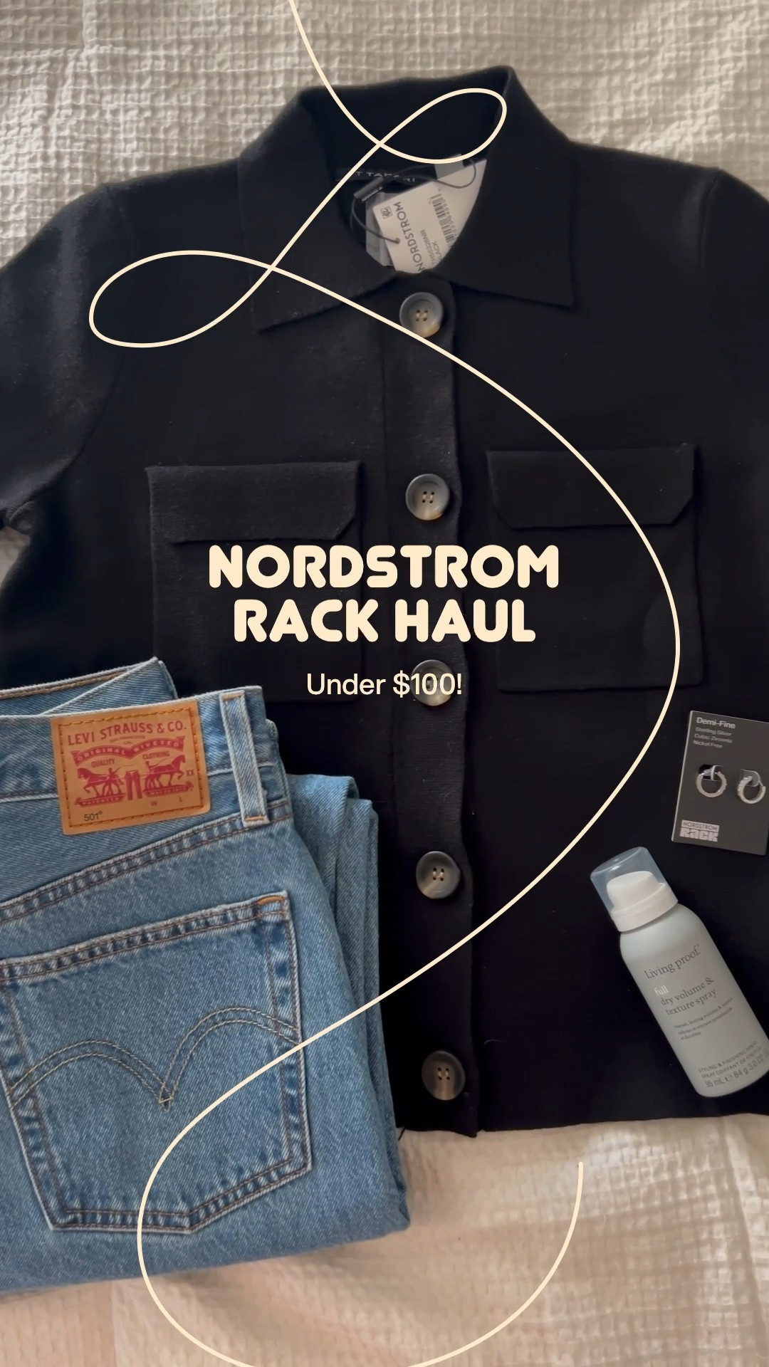 Check out all the goodies I got at Nordstrom Rack for under $100! 👀

Guys! The Levi’s 501s were such a steal! I’m thinking of pairing them with the black Tahari button up top and my new black loafers 👞 What do you think? 🤔 I’ve linked the ones I have in case you wanna check them out. 

I tagged the gold version of the earrings as the sterling silver hoops weren’t available on the site. I’m sure you can snag a pair in store. Also, I was running low on my texture spray from Living Proof so I restocked on that. 

Classic blue jeans, jeans for women, Levi’s 501 Original, black top, chic outfit, casual business looks, minimalist outfit, minimalist wardrobe, casual office looks 

#LTKSaleAlert #LTKgrwm #LTKootd