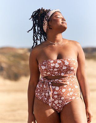 Aerie Wrap Bandeau One Piece Swimsuit | American Eagle Outfitters (US & CA)