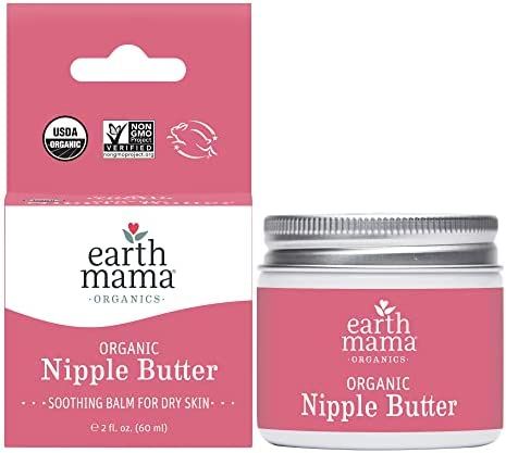 Organic Nipple Butter Breastfeeding Cream by Earth Mama | Lanolin-free, Safe for Nursing & Dry Sk... | Amazon (US)