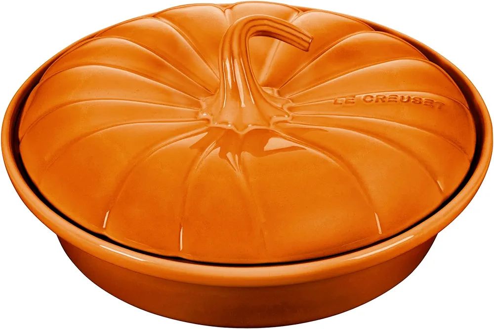 Le Creuset Stoneware Figural Pumpkin Baker with Lid, 9", Persimmon | Amazon (US)