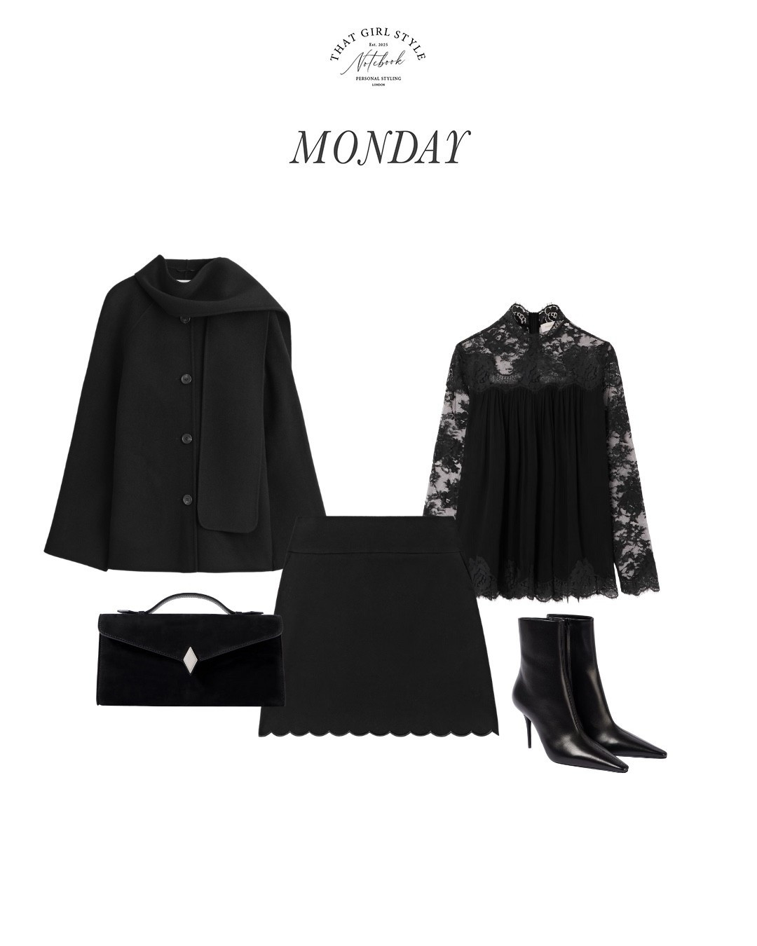 Look 106 | Coat COS, Skirt Chloé, Top Zimmermann, Bag Métier, Bag Saint Laurent

#LTKluxury #LTKstyletip #LTKwinter