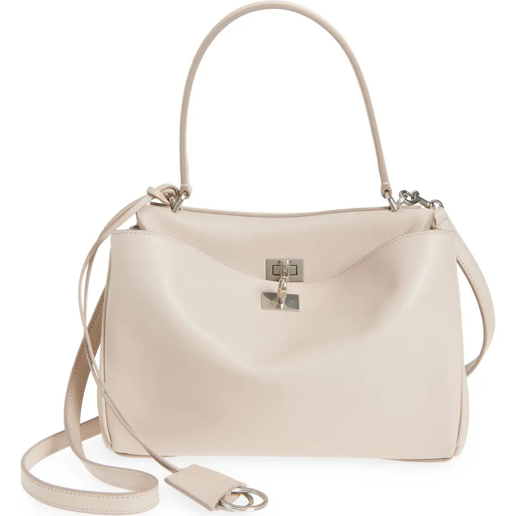 Balenciaga Small Rodeo Leather Top Handle Bag in Almond at Nordstrom | Nordstrom