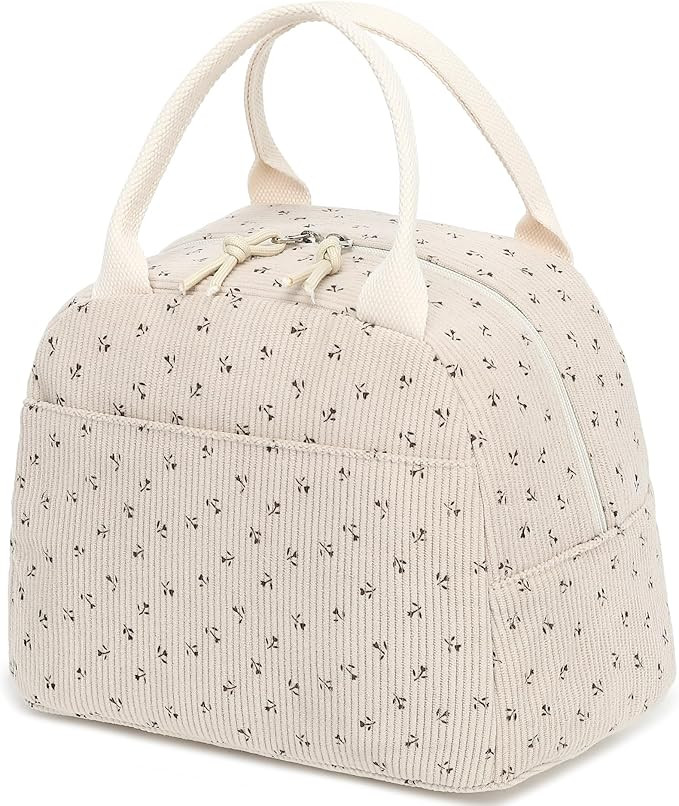 Bluboon Lunch Bag for Women Men Cute Corduroy Lunch Tote Bags Reusable Insulated Lunch Box Large ... | Amazon (US)