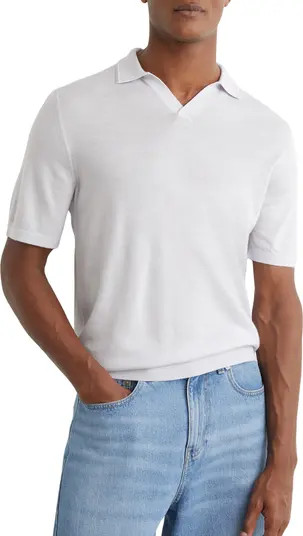 Duchie Johnny Collar Short Sleeve Wool Polo Sweater | Nordstrom