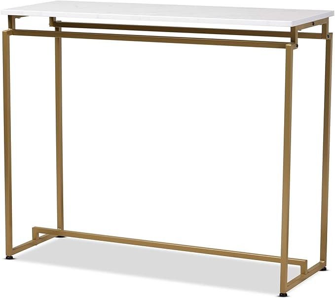 Baxton Studio Console Tables, White/Gold | Amazon (US)