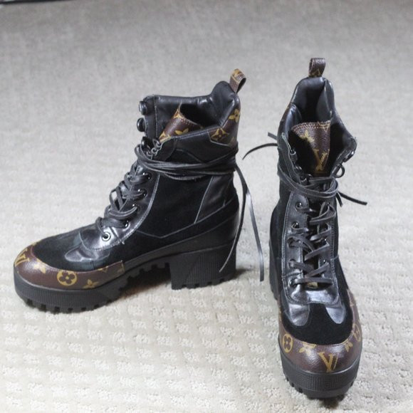 Louis Vuitton Laureate Platform Desert Boots Black | Poshmark