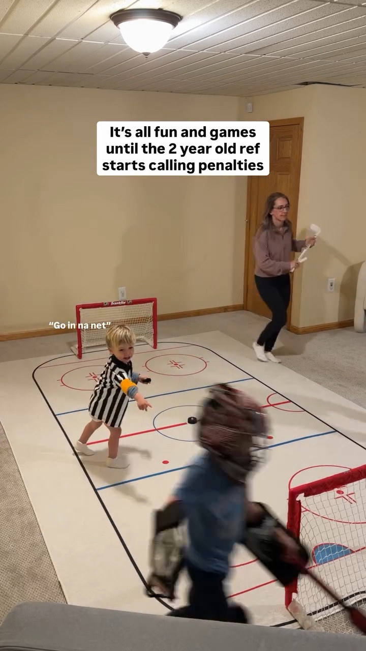 This sums up my life as a boy mom 😂 future @nhl ref? Idk… he’s pretty hot on the whistle