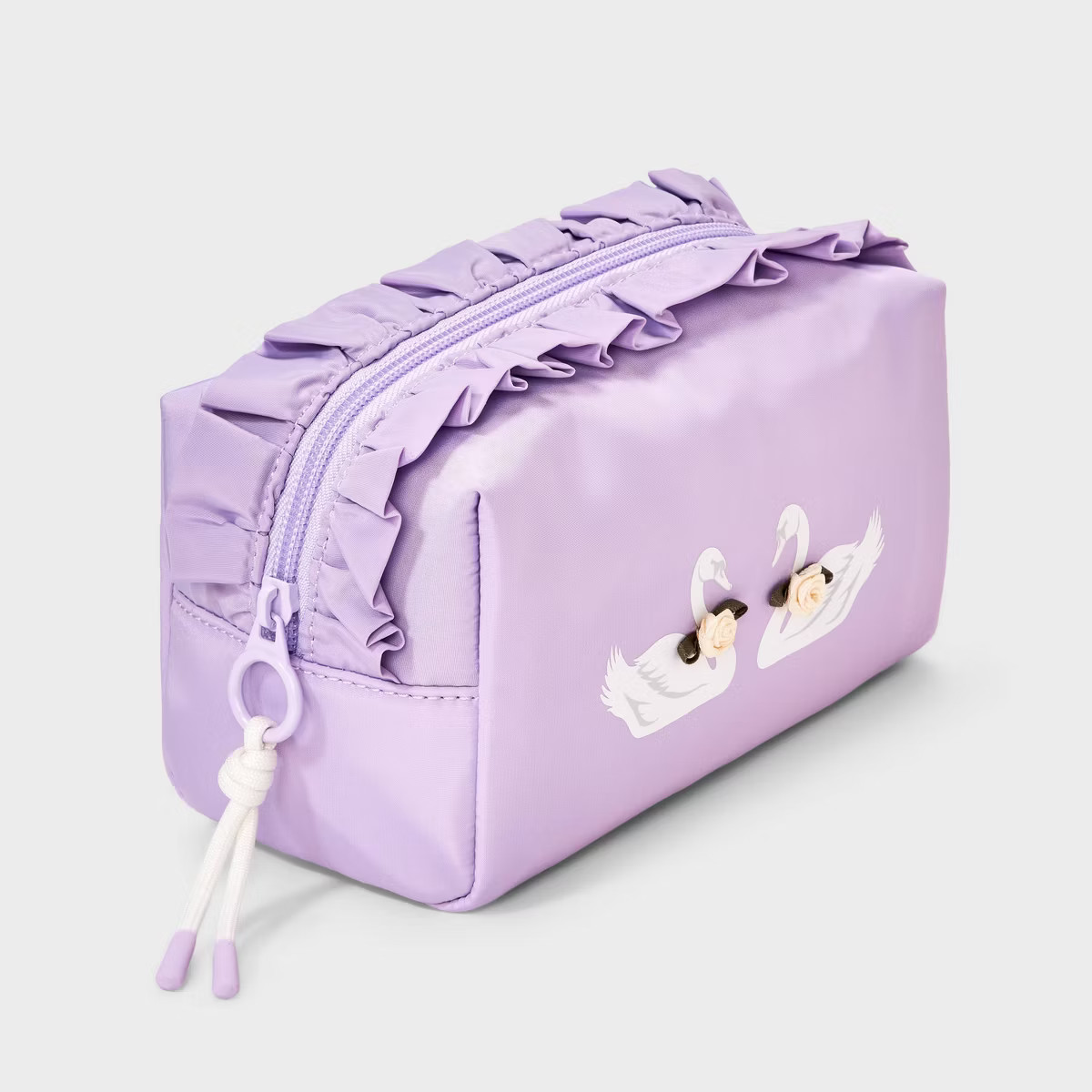 Girls' Ruffled Swans Cosmetic Pouch - art class™ Light Purple | Target