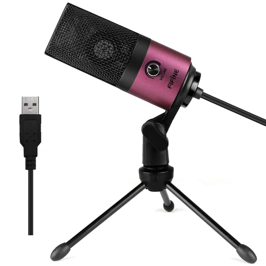 FIFINE USB Podcast Condenser Microphone Recording On Laptop, No Need Sound Card Interface and Pha... | Amazon (US)
