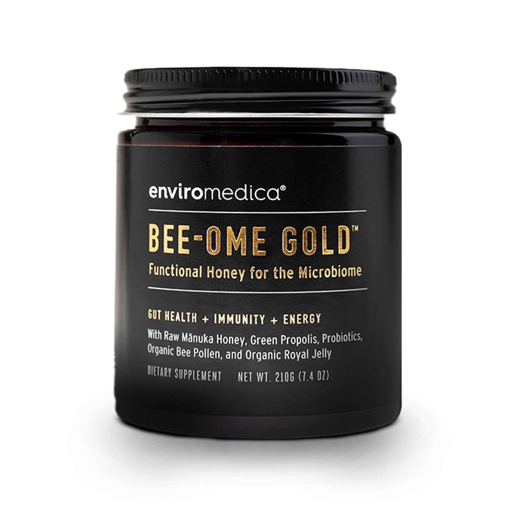 Bee-Ome Gold by Enviromedica - Unpasteurized Raw Manuka Honey with Probiotics, Royal Jelly, Bee P... | Amazon (US)