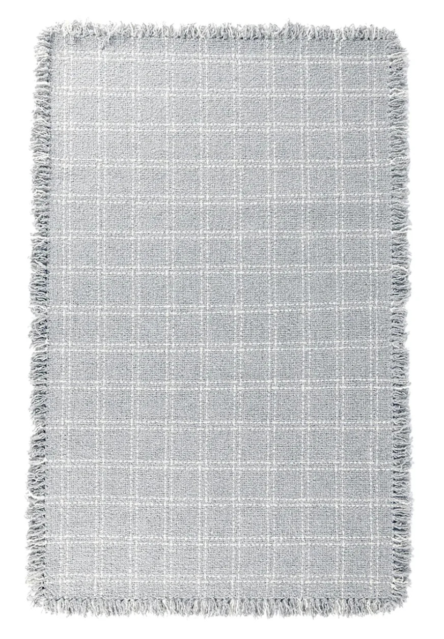 Bradley Hand Spun Wool Rug Pearl Gray Check | Mintly Home