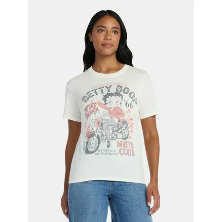 Betty Boop Women's Graphic Tee with Short Sleeves, Sizes XXS-XXL | Walmart (US)