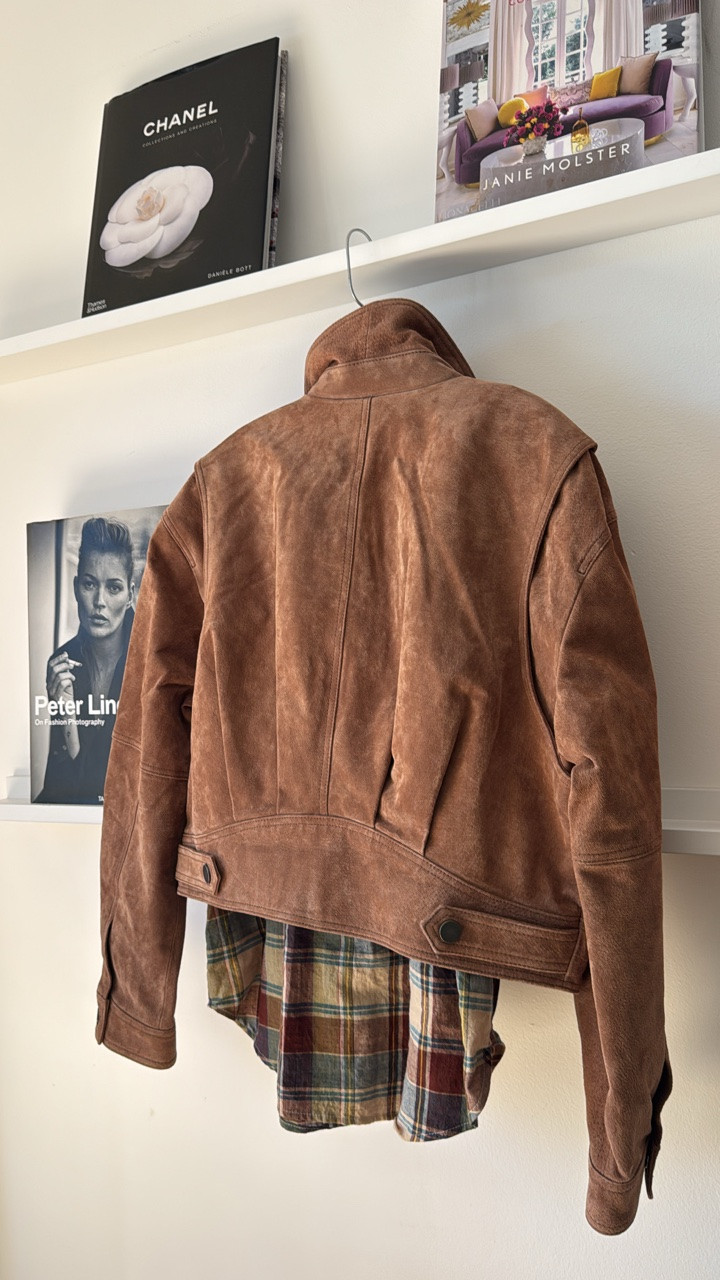I love the back details - the inverted pleats and snaps on the side. The color is so rich, 100% suede and under $100 - wow!! I first ordered the chocolate and decided this would make a great gift for my daughter but now I want to keep it 😬🙈

#LTKSaleAlert #LTKWorkwear #LTKTravel