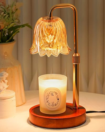 Flower Candle Warmer Lamp with Timer Dimmable, Candle Warming Lamp Height Adjustable, Birthday Gifts for Women Mom, Candles Warmer Light for Jar Candles, Christmas Gifts, House Warming Gifts New Home | Amazon (US)