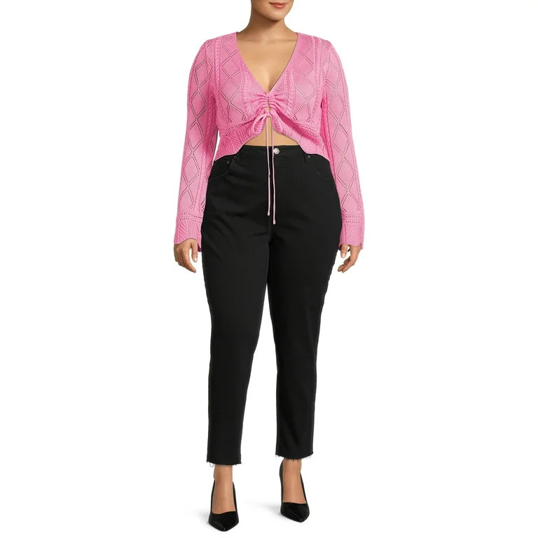 No Boundaries Juniors' Plus Size Crochet Cardigan - Walmart.com | Walmart (US)