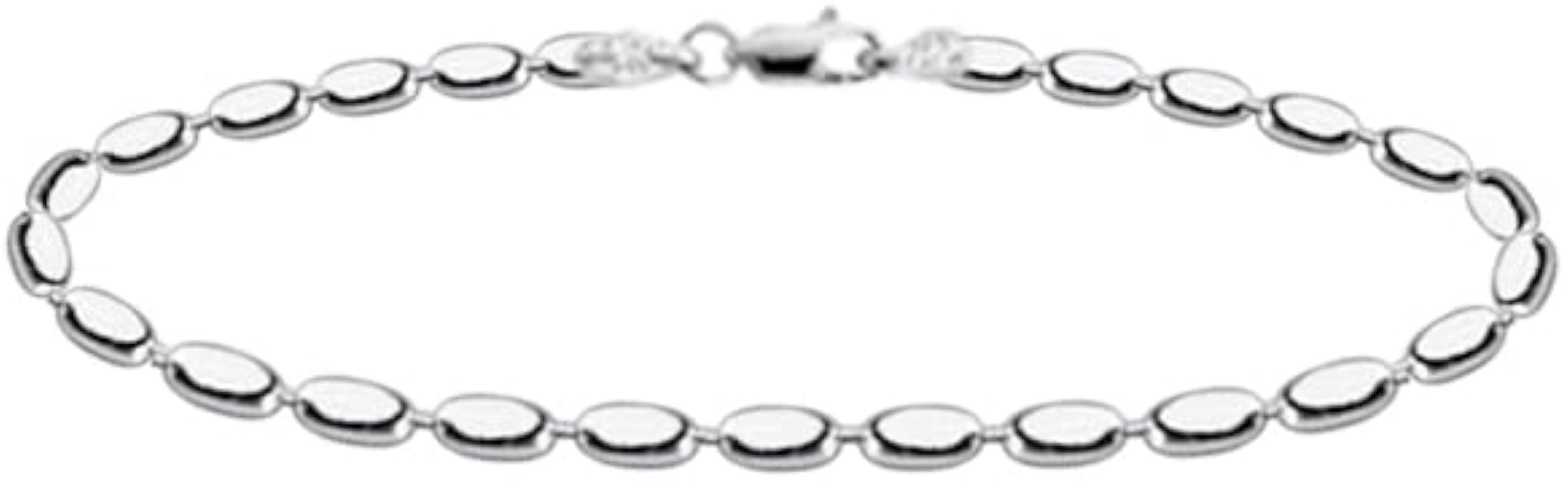 Savlano 925 Sterling Silver Oval Rice Bead Strand Chain Bracelet For Women & Girls - Made in Ital... | Amazon (US)