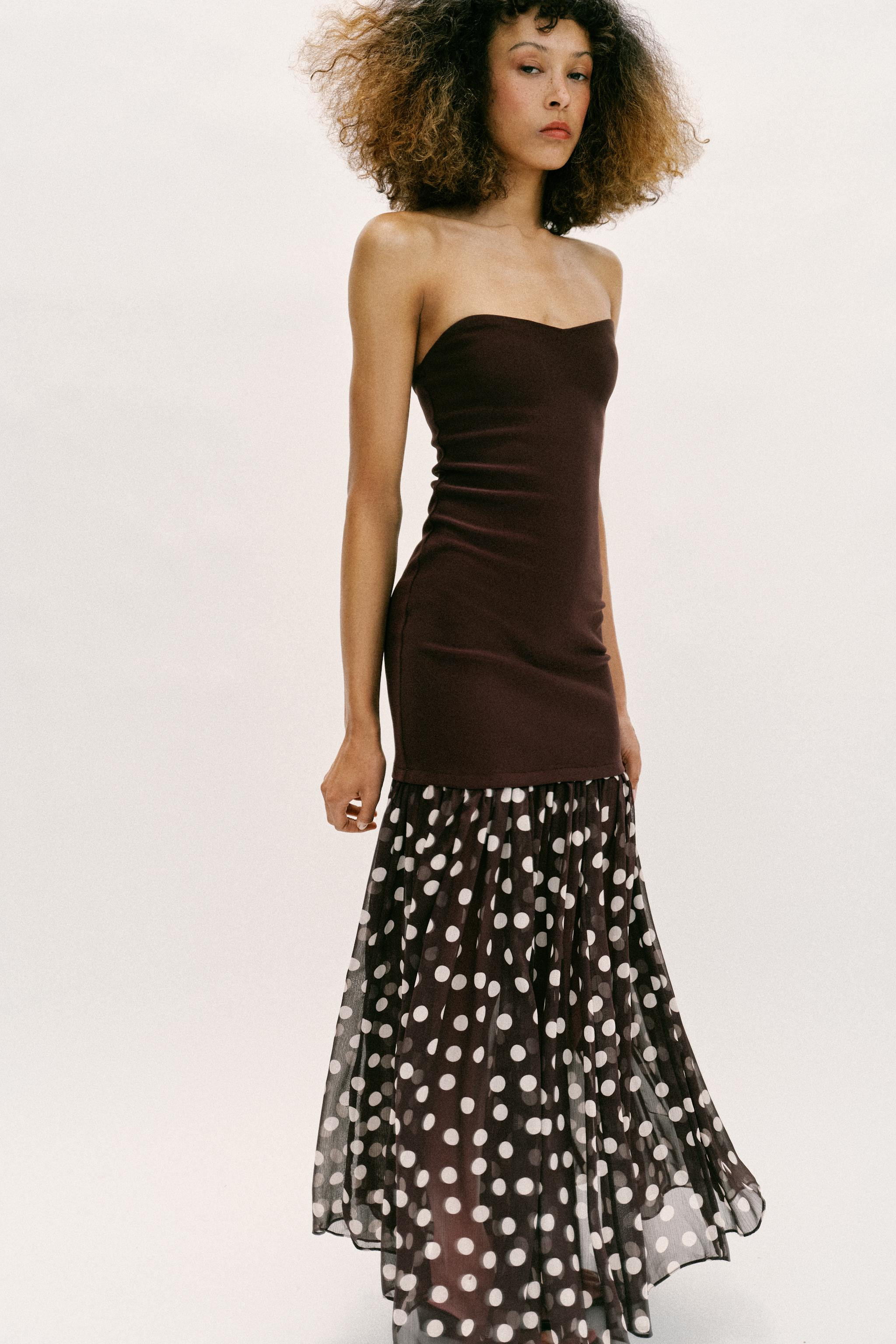 COMBINATION POLKA DOT DRESS | Zara US