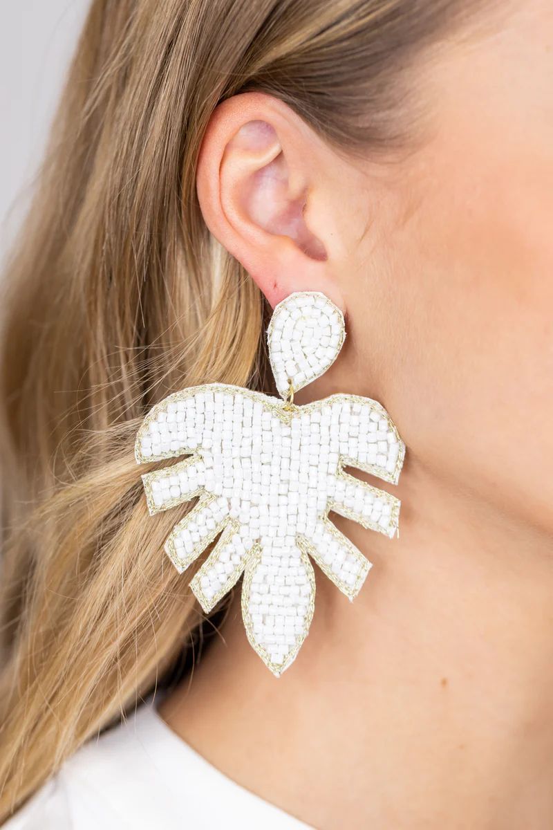 Nikki Earrings- White | Avara