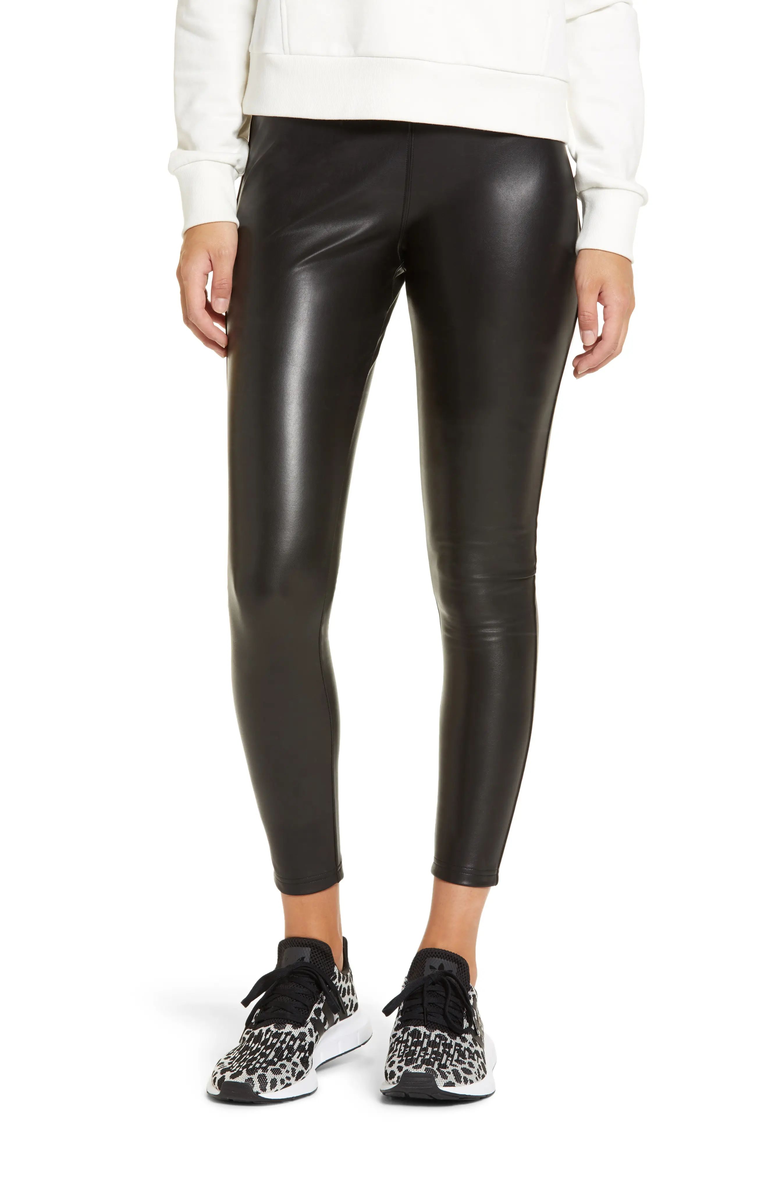 Nordstrom Faux Leather Leggings in Black at Nordstrom, Size Small | Nordstrom