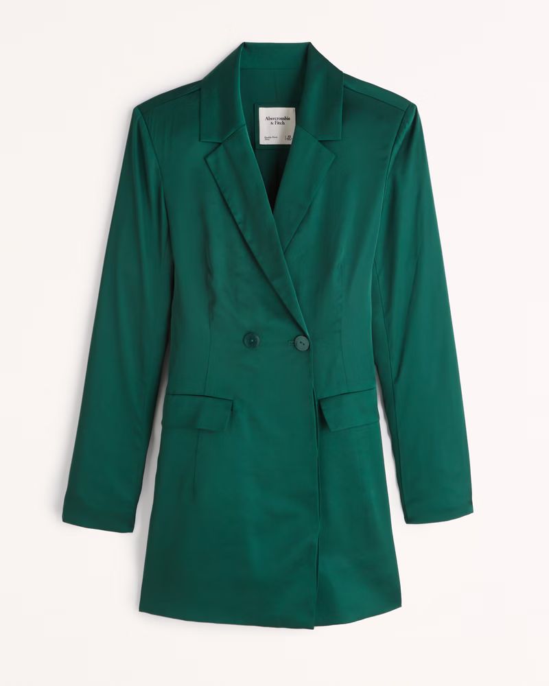 Women's Satin Blazer Dress | Women's | Abercrombie.com | Abercrombie & Fitch (US)