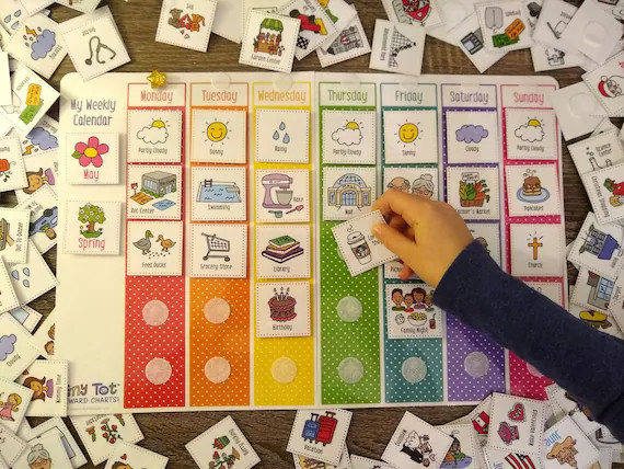 Weekly Visual Calendar (Includes 264 Cards) | Etsy (US)