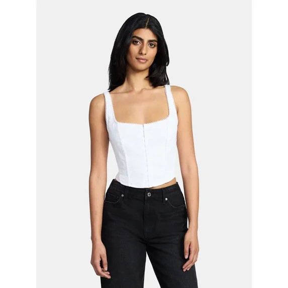 Madden NYC Eyelet Corset, Womens | Walmart (US)
