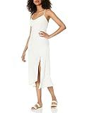 ASTR the label Women's Gaia Sleeveless Midi Slip Dress, Off White, L | Amazon (US)