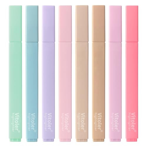 Piochoo Highlighters, 8 Pack Aesthetic Highlighters, Assorted Colors, Chisel Tip, No Bleed Bible Highlighter Pastel for Journaling Office School Bible Study Supplies | Amazon (US)
