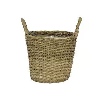 12.5 in. Dia. x 13.75 in. H. Straight Sided Twisted Lampakanay Basket | The Home Depot