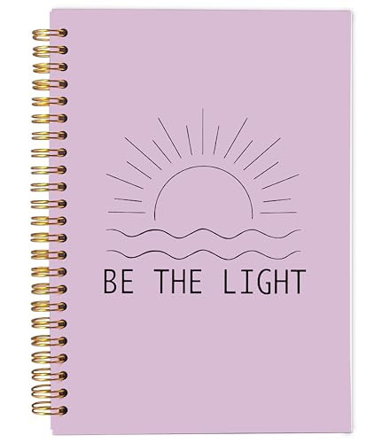 Ecezatik Be the Light Christian Notebook Journal - Christian Gifts for Women Faith, Bible Journal Notebooks for Note Taking, Bible Journaling Notebook, Purple Spiral Notebook 5.5x8.3 | Amazon (US)