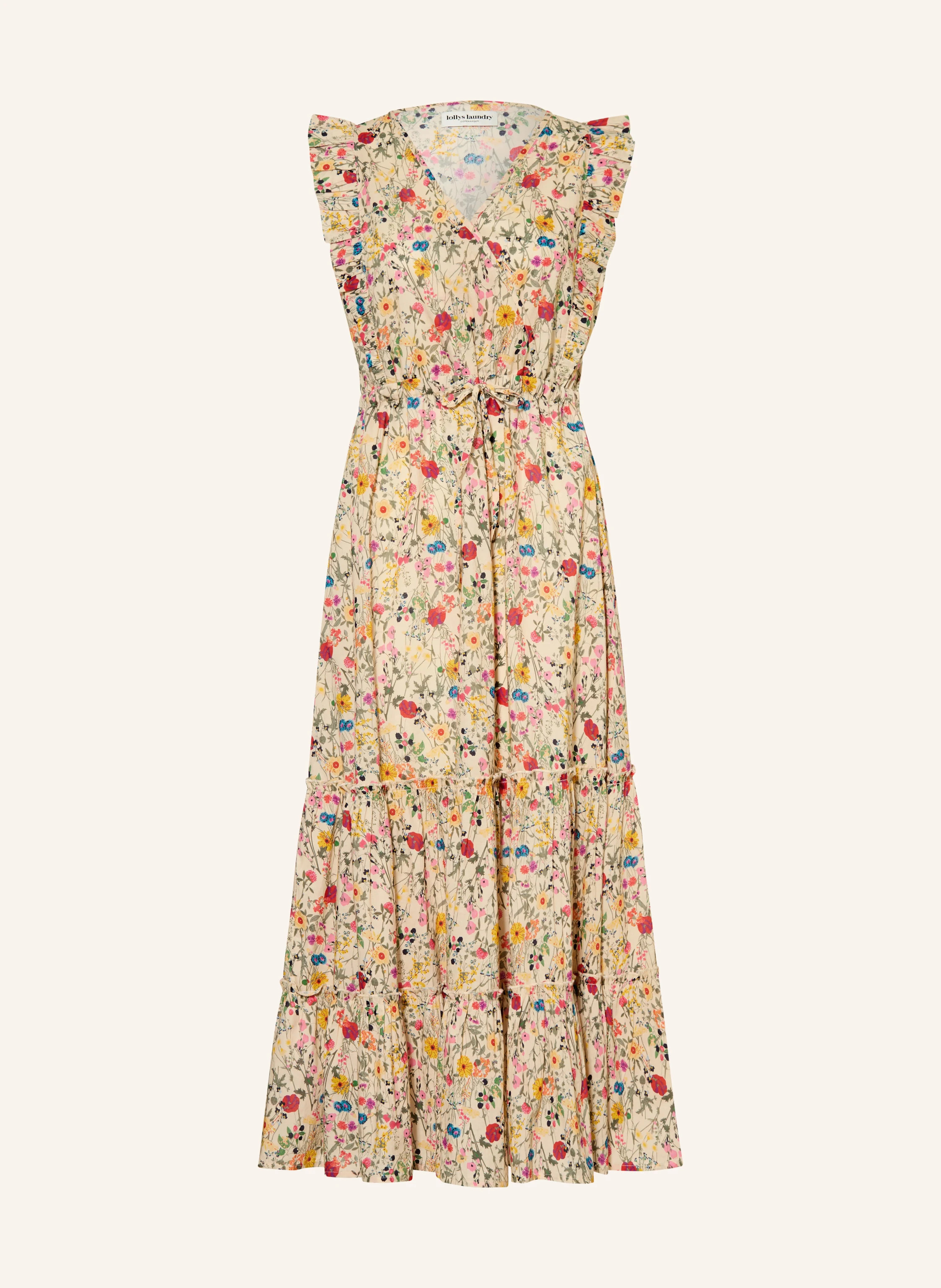 lollys laundry Kleid SAMOLL mit R\u00fcschen in beige / pink / rot | Breuninger (DACH)