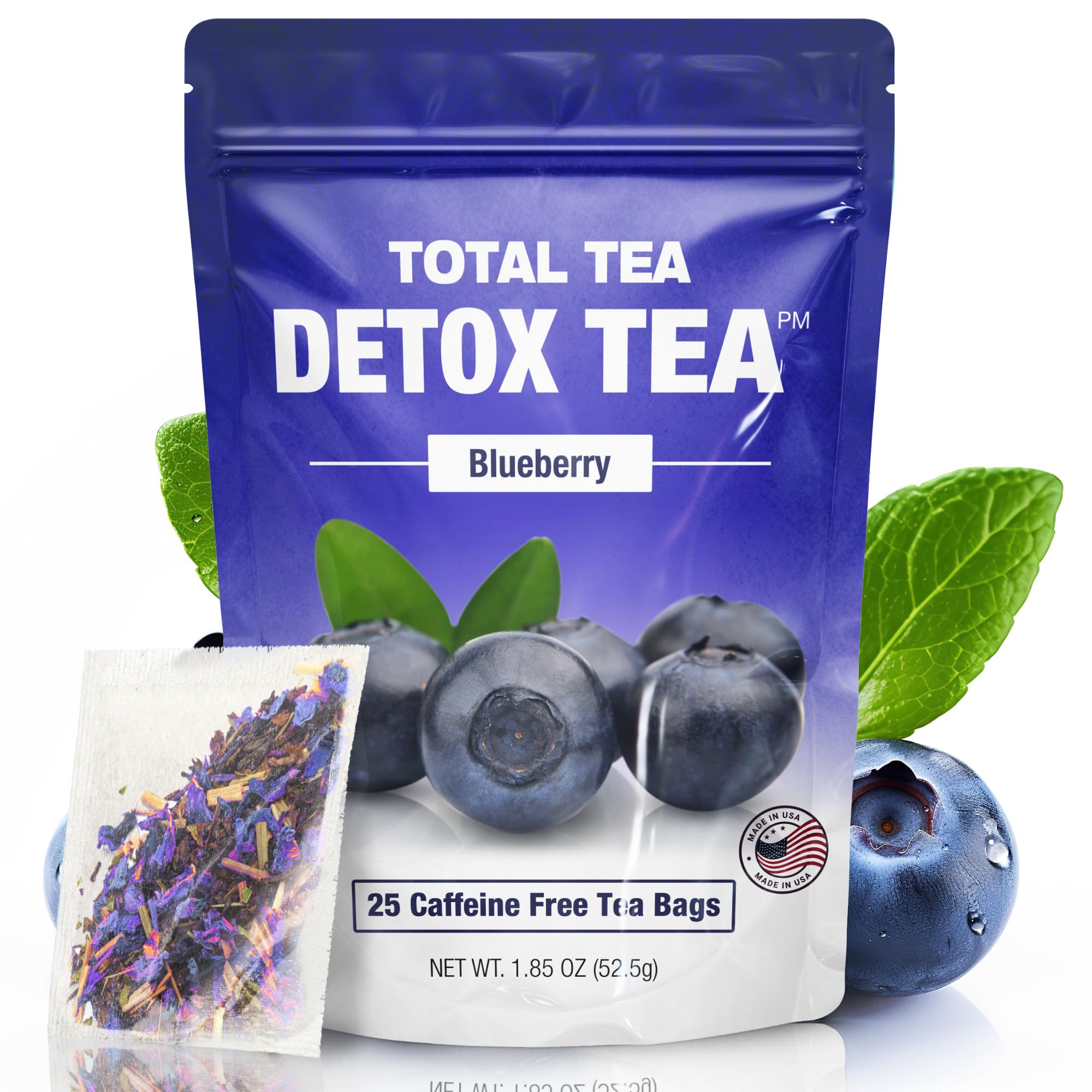 Total Tea SIimming Detox Tea Caffeine Free - 25 Day Detox - Herbal Tea with Chamomile, Hibiscus T... | Amazon (US)