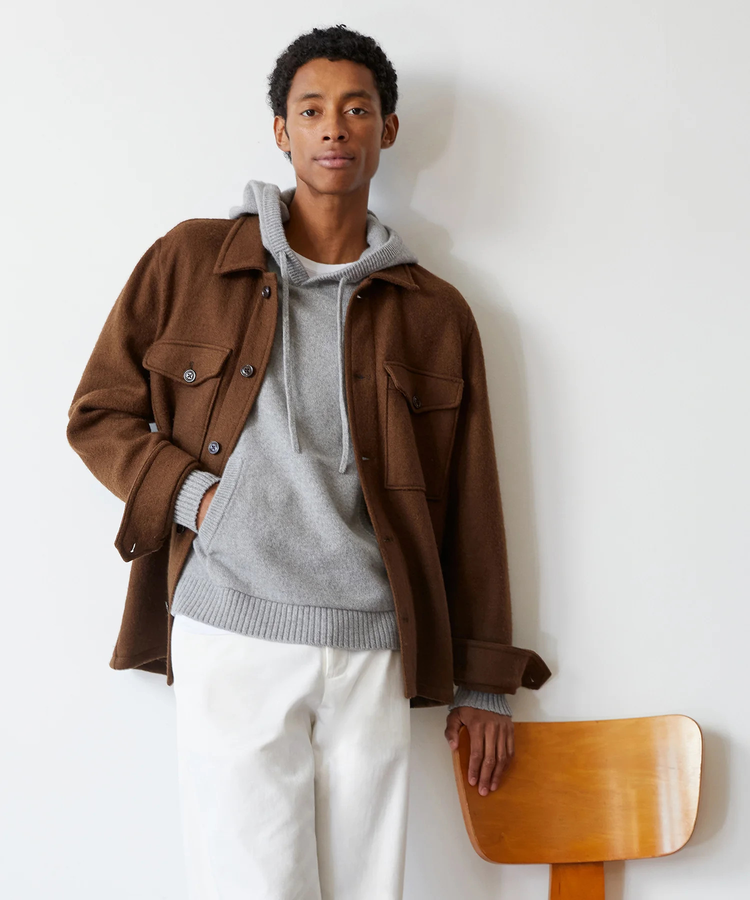 Italian CPO Shirt Jacket in Weathered Oak | Todd Snyder