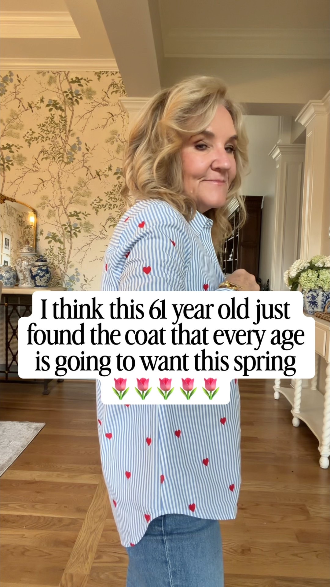 Quilted denim barn jacket size medium it’s fantastic 
Striped blouse with embroidered hearts size medium very good quality! 
Jeans are a new spanx 360 denim with a functional button and fly. Lots of good compression in tummy and back. But comfortable. Size petite medium. 
Gucci tote for a splurge. I’ll link a couple other bags 
Merlot patent leather shoes are favorites! True to size 
Allie & Bess code NANETTE25 25% off 

#LTKOver40 #LTKootd #LTKPetite

#LTKgrwm #LTKOver40 #LTKFindsUnder100